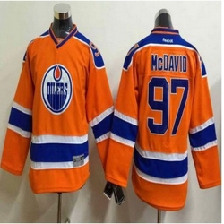 Youth Edmonton Oilers #97 Connor McDavid Orange Stitched NHL Jersey