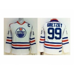 Youth NHL Jerseys Edmonton Oilers #99 Gretzky white[patch C]