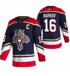 Men Florida Panthers 16 Aleksander Barkov Black Adidas 2020 21 Reverse Retro Alternate NHL Jersey