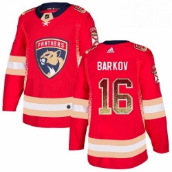 Mens Adidas Florida Panthers 16 Aleksander Barkov Authentic Red Drift Fashion NHL Jersey 