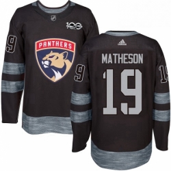 Mens Adidas Florida Panthers 19 Michael Matheson Premier Black 1917 2017 100th Anniversary NHL Jersey 