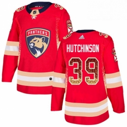 Mens Adidas Florida Panthers 39 Michael Hutchinson Authentic Red Drift Fashion NHL Jersey 