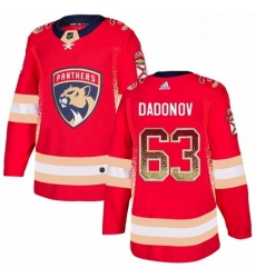 Mens Adidas Florida Panthers 63 Evgenii Dadonov Authentic Red Drift Fashion NHL Jersey 