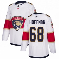Mens Adidas Florida Panthers 68 Mike Hoffman Authentic White Away NHL Jersey 