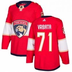 Mens Adidas Florida Panthers 71 Radim Vrbata Premier Red Home NHL Jersey 