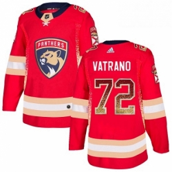 Mens Adidas Florida Panthers 72 Frank Vatrano Authentic Red Drift Fashion NHL Jersey 