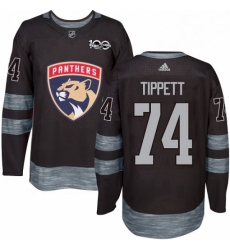 Mens Adidas Florida Panthers 74 Owen Tippett Premier Black 1917 2017 100th Anniversary NHL Jersey 