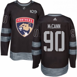 Mens Adidas Florida Panthers 90 Jared McCann Premier Black 1917 2017 100th Anniversary NHL Jersey 