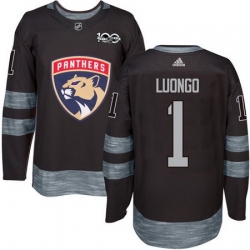Panthers #1 Roberto Luongo Black 1917 2017 100th Anniversary Stitched NHL Jersey