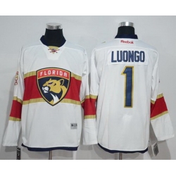 Panthers #1 Roberto Luongo White Road Stitched NHL Jersey