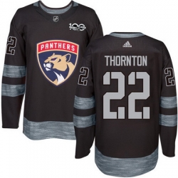 Panthers #22 Shawn Thornton Black 1917 2017 100th Anniversary Stitched NHL Jersey