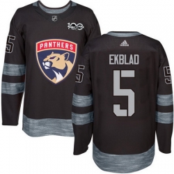 Panthers #5 Aaron Ekblad Black 1917 2017 100th Anniversary Stitched NHL Jersey