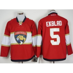 Panthers #5 Aaron Ekblad Red New Stitched NHL Jersey