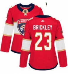 Womens Adidas Florida Panthers 23 Connor Brickley Premier Red Home NHL Jersey 