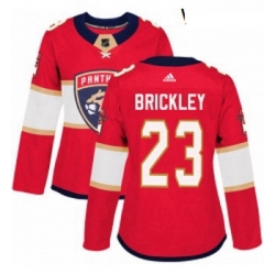 Womens Adidas Florida Panthers 23 Connor Brickley Premier Red Home NHL Jersey 