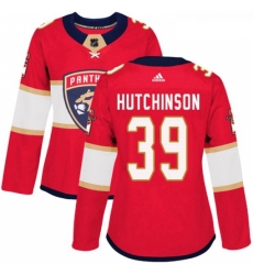 Womens Adidas Florida Panthers 39 Michael Hutchinson Premier Red Home NHL Jersey 