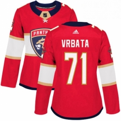 Womens Adidas Florida Panthers 71 Radim Vrbata Authentic Red Home NHL Jersey 