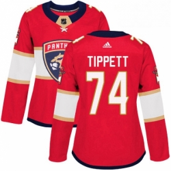 Womens Adidas Florida Panthers 74 Owen Tippett Premier Red Home NHL Jersey 