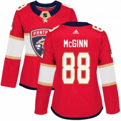 Womens Adidas Florida Panthers 88 Jamie McGinn Authentic Red Home NHL Jersey 
