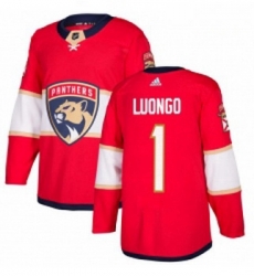 Youth Adidas Florida Panthers 1 Roberto Luongo Premier Red Home NHL Jersey 