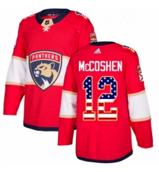 Youth Adidas Florida Panthers 12 Ian McCoshen Authentic Red USA Flag Fashion NHL Jersey 