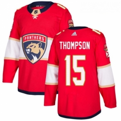 Youth Adidas Florida Panthers 15 Paul Thompson Premier Red Home NHL Jersey 