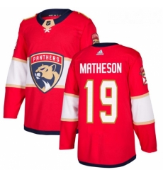 Youth Adidas Florida Panthers 19 Michael Matheson Authentic Red Home NHL Jersey 