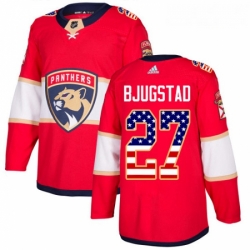 Youth Adidas Florida Panthers 27 Nick Bjugstad Authentic Red USA Flag Fashion NHL Jersey 