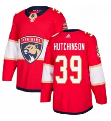Youth Adidas Florida Panthers 39 Michael Hutchinson Premier Red Home NHL Jersey 