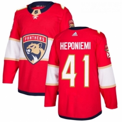 Youth Adidas Florida Panthers 41 Aleksi Heponiemi Premier Red Home NHL Jersey 