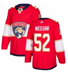 Youth Adidas Florida Panthers 52 MacKenzie Weegar Authentic Red Home NHL Jersey 