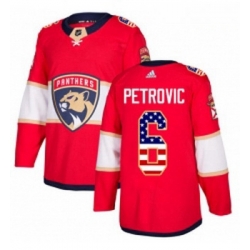 Youth Adidas Florida Panthers 6 Alex Petrovic Authentic Red USA Flag Fashion NHL Jersey 
