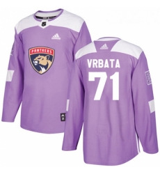 Youth Adidas Florida Panthers 71 Radim Vrbata Authentic Purple Fights Cancer Practice NHL Jersey 