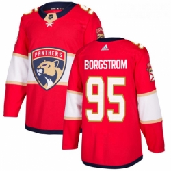 Youth Adidas Florida Panthers 95 Henrik Borgstrom Authentic Red Home NHL Jersey 
