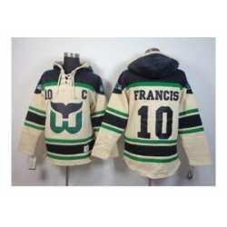 NHL Jerseys Hartford Whalers #10 Francis Black-Cream[Pullover Hooded Sweatshirt Patch C]