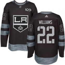 Kings #22 Tiger Williams Black 1917 2017 100th Anniversary Stitched NHL Jersey