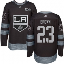 Kings #23 Dustin Brown Black 1917 2017 100th Anniversary Stitched NHL Jersey