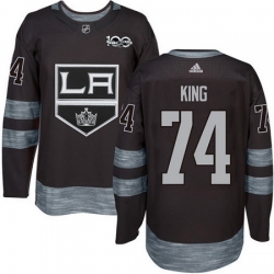 Kings #74 Dwight King Black 1917 2017 100th Anniversary Stitched NHL Jersey
