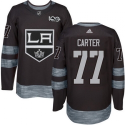Kings #77 Jeff Carter Black 1917 2017 100th Anniversary Stitched NHL Jersey