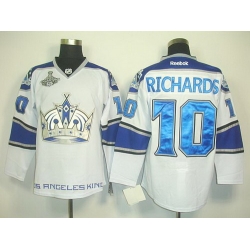 Los Angeles Kings #10 Mike Richards White NHL Jerseys Purple Number