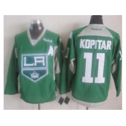 Los Angeles Kings #11 Anze Kopitar Green Practice Stitched NHL Jersey