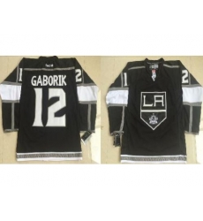 Los Angeles Kings 12 Marian Gaborik Black NHL Jerseys