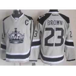 Los Angeles Kings 23 Dustin Brown Grey NHL Jerseys 2014 New Style