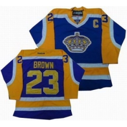 Los Angeles Kings #23 Dustin Brown yellow purple Jerseys