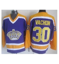 Los Angeles Kings #30 Rogie Vachon Purple CCM NHL Jerseys