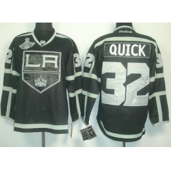 Los Angeles Kings #32 Jonathan Quick Black Ice NHL Jerseys