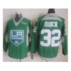 Los Angeles Kings #32 Jonathan Quick Green Practice Stitched NHL Jersey