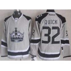 Los Angeles Kings 32 Jonathan Quick Grey NHL Jerseys 2014 New Style