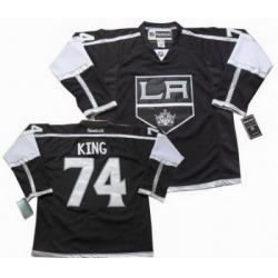 Los Angeles Kings 74# Dwight King black jerseys