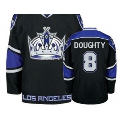 Los Angeles Kings #8 Drew Doughty Home Black Hockey Authentic Jerseys
